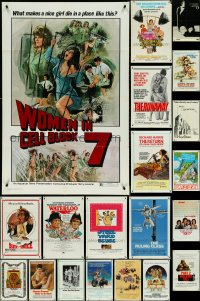 4h0426 LOT OF 21 FOLDED 1970s ONE-SHEETS 1970s great images from a variety of different movies!