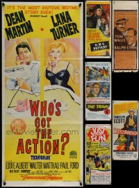 4h0346 LOT OF 8 FOLDED AUSTRALIAN DAYBILLS 1950s-1960s great images from a variety of movies!