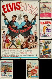 4h0469 LOT OF 6 FOLDED ELVIS PRESLEY ONE-SHEETS 1960s Double Trouble, Fun in Acapulco & more!