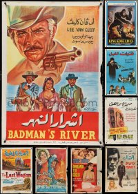 4h1079 LOT OF 12 FORMERLY FOLDED EGYPTIAN POSTERS 1970s-1980s a variety of movie images!