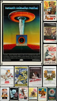 4h0431 LOT OF 18 FOLDED ONE-SHEETS 1960s-1980s great images from a variety of different movies!