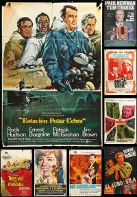 4h0328 LOT OF 11 FOLDED SPANISH POSTERS 1960s-1980s great images from a variety of movies!