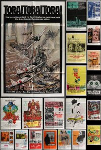 4h0420 LOT OF 23 FOLDED ONE-SHEETS 1960s-1980s great images from a variety of different movies!