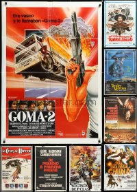 4h0324 LOT OF 15 FOLDED SPANISH POSTERS 1970s-1980s great images from a variety of movies!