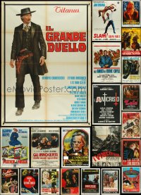 4h0140 LOT OF 29 FOLDED ITALIAN ONE-PANELS 1960s-1980s great images from a variety of movies!