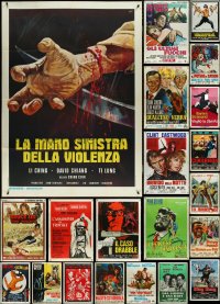 4h0142 LOT OF 26 FOLDED ITALIAN ONE-PANELS 1960s-1990s great images from a variety of movies!