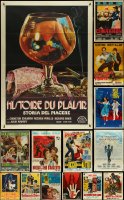 4h0150 LOT OF 16 FOLDED ITALIAN ONE-PANELS 1960s-1970s great images from a variety of movies!