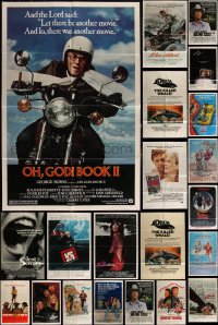 4h0360 LOT OF 78 FOLDED ONE-SHEETS 1970s-1980s great images from a variety of different movies!