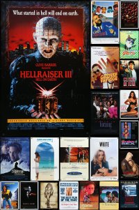 4h1121 LOT OF 24 UNFOLDED MOSTLY SINGLE-SIDED MOSTLY 27X41 ONE-SHEETS 1990s cool movie images!