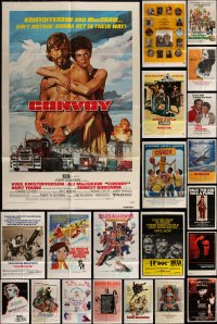 4h0369 LOT OF 68 FOLDED ONE-SHEETS 1970s-1980s great images from a variety of different movies!