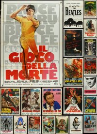 4h0143 LOT OF 25 FOLDED ITALIAN ONE-PANELS 1960s-1980s great images from a variety of movies!