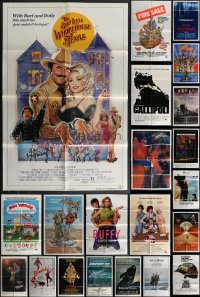 4h0402 LOT OF 34 FOLDED ONE-SHEETS 1970s-1980s great images from a variety of different movies!