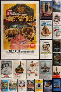 4h0358 LOT OF 79 FOLDED 1960s-1980s ONE-SHEETS 1960s-1980s great images from a variety of different movies!