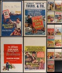 4h0320 LOT OF 15 FOLDED WINDOW CARDS 1950s great images from a variety of different movies!