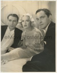 4j0529 DESIGN FOR LIVING 10.75x14 still 1933 Miriam Hopkins, Gary Cooper & Fredric March by Clark!