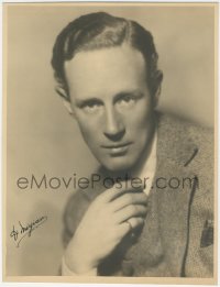 4j0563 LESLIE HOWARD deluxe 10x13 still 1930s great portrait signed by photographer John De Mirjian!