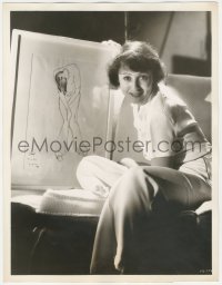 4j0567 LUISE RAINER deluxe 10x13 still 1937 intriguing film discovery from Europe by her own drawing!