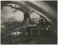 4j0571 MEET JOHN DOE deluxe 10.5x13.5 still 1941 Gary Cooper & Brennan under bridge by Mack Elliott