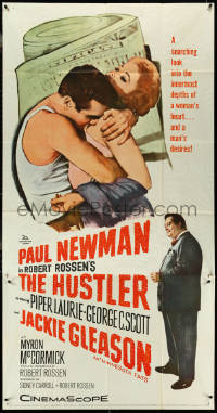 4j0307 HUSTLER 3sh 1961 pool pros Paul Newman & Jackie Gleason, plus sexy Piper Laurie!