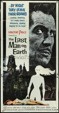 4j0317 LAST MAN ON EARTH 3sh 1964 Vincent Price, Brown art, Richard Matheson's I Am Legend, rare!