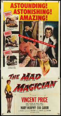 4j0321 MAD MAGICIAN 2D 3sh 1954 crazy magician Vincent Price performs dangerous tricks, very rare!