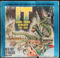 4j0270 IT CAME FROM BENEATH THE SEA 6sh 1955 Harryhausen tidal wave of terror, cool art, ultra rare!