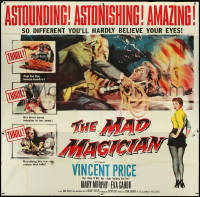 4j0271 MAD MAGICIAN 2D 6sh 1954 crazy magician Vincent Price performs dangerous tricks, very rare!