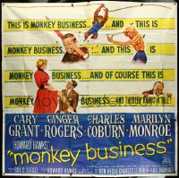 4j0272 MONKEY BUSINESS 6sh 1952 Cary Grant, Ginger Rogers, sexy Marilyn Monroe, Coburn, rare!