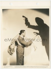 4j1452 ARSENIC & OLD LACE 8x11 key book still 1944 Grant carrying Lane, sinister silhouette, Capra