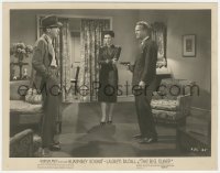 4j1459 BIG SLEEP 8x10.25 still 1946 Sonia Darrin watches Louis Heydt point gun at Humphrey Bogart!