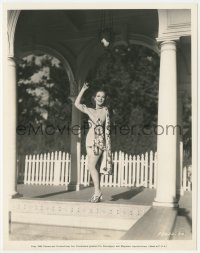 4j1504 FRANCES FARMER 8x10 key book still 1936 full-length wearing swimsuit at home by her pool!