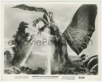 4j1509 GHIDRAH THE THREE HEADED MONSTER 8x10 still 1965 King Ghidorah w/Godzilla & Mothra larva!