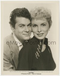 4j1526 HOUDINI 8x10.25 still 1953 portrait of real life husband & wife Tony Curtis & Janet Leigh!