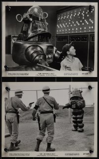 4j1425 INVISIBLE BOY 2 8x10 stills 1957 both with great images of sci-fi Robby the Robot!