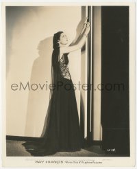 4j1542 KAY FRANCIS 8.25x10 still 1930s full-length portrait wearing beautiful embroidered gown!