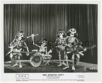 4j1558 MAD MONSTER PARTY 8.25x10 still 1968 great image of skeleton band performing on stage!