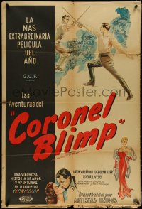 4j0365 LIFE & DEATH OF COLONEL BLIMP Argentinean 1945 Deborah Kerr, Powell & Pressgburger, rare!