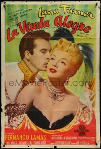 4j0367 MERRY WIDOW Argentinean 1953 different images of sexy Lana Turner & Fernando Lamas, rare!