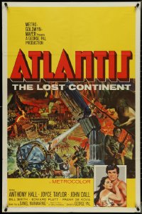 4j0840 ATLANTIS THE LOST CONTINENT 1sh 1961 George Pal sci-fi, cool fantasy art by Joseph Smith!