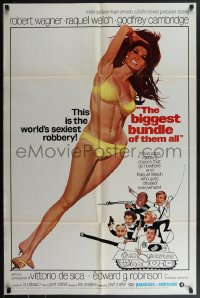 4j0849 BIGGEST BUNDLE OF THEM ALL 1sh 1968 Robert McGinnis art of sexy Raquel Welch in bikini!