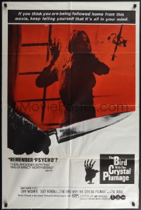 4j0850 BIRD WITH THE CRYSTAL PLUMAGE 1sh 1970 Dario Argento's L'Uccello Dalle Piume Di Cristallo!