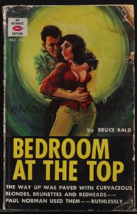 4j1256 BEDROOM AT THE TOP paperback book 1963 the way was paved w/sexy blondes, brunettes & redheads!