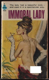 4j1266 IMMORAL LADY paperback book 1963 she had a beautiful body and used it in a spectacular way!