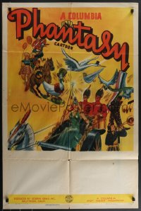 4j0885 COLUMBIA PHANTASY CARTOON 1sh 1939 Columbia, cool art of Mother Goose & other characters!