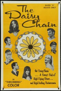 4j0892 DAISY CHAIN 1sh 1969 secret sex club of high flying stewardesses!