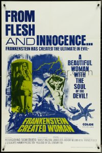 4j0938 FRANKENSTEIN CREATED WOMAN 1sh 1967 Peter Cushing, Susan Denberg had the soul of the Devil!