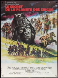 4j0157 BENEATH THE PLANET OF THE APES French 1p 1970 completely different art by Boris Grinsson!