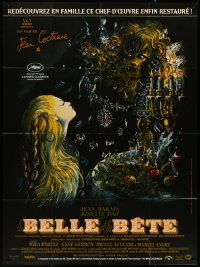 4j0193 LA BELLE ET LA BETE French 1p R2013 from Jean Cocteau's classic fairy tale, cool Malcles art!