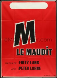 4j0197 M French 1p R1960s Fritz Lang classic, title on red background, different & ultra rare!