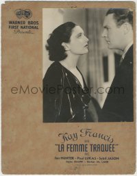 4j0247 I FOUND STELLA PARISH French LC 1935 close up of sexy Kay Francis and Ian Hunter, ultra rare!